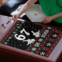 Six Seven Skeleton Hand Christmas Puzzle Meme Gen Alpha Slang - Wonder Print Shop