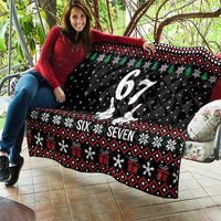 Six Seven Skeleton Hand Christmas Quilt Meme Gen Alpha Slang - Wonder Print Shop