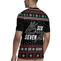 Six Seven Skeleton Hand Christmas Rugby Jersey Meme Gen Alpha Slang - Wonder Print Shop