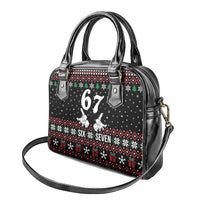 Six Seven Skeleton Hand Christmas Shoulder Handbag Meme Gen Alpha Slang - Wonder Print Shop