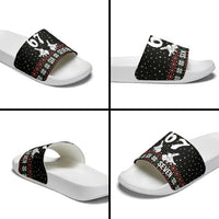 Six Seven Skeleton Hand Christmas Slide Sandals Meme Gen Alpha Slang - Wonder Print Shop