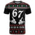 Six Seven Skeleton Hand Christmas T Shirt Meme Gen Alpha Slang - Wonder Print Shop