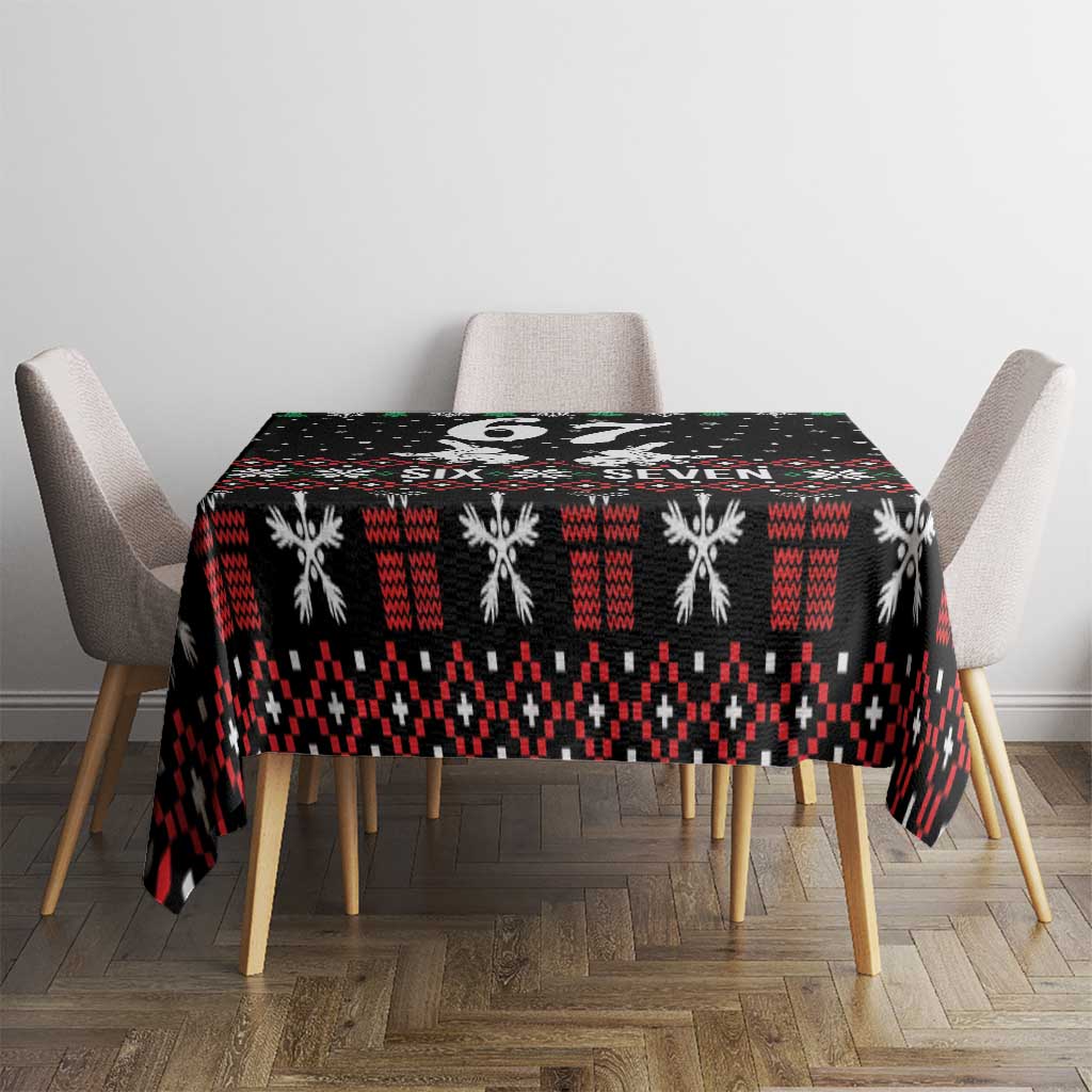 Six Seven Skeleton Hand Christmas Tablecloth Meme Gen Alpha Slang - Wonder Print Shop