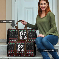 Six Seven Skeleton Hand Christmas Travel Bag Meme Gen Alpha Slang - Wonder Print Shop