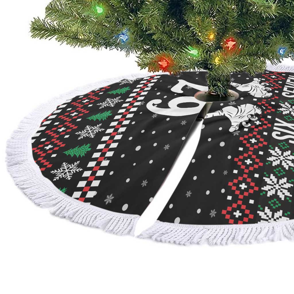 Six Seven Skeleton Hand Christmas Tree Skirt Meme Gen Alpha Slang - Wonder Print Shop