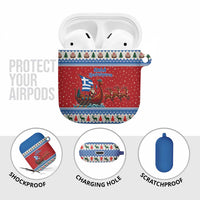 Greece Viking Santa Christmas AirPods Case Funny Reindeer Norse Xmas - Wonder Print Shop