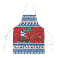 Greece Viking Santa Christmas Apron Funny Reindeer Norse Xmas - Wonder Print Shop