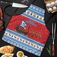 Greece Viking Santa Christmas Apron Funny Reindeer Norse Xmas - Wonder Print Shop