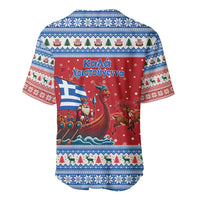 Greece Viking Santa Christmas Baseball Jersey Funny Reindeer Norse Xmas - Wonder Print Shop