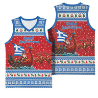 Greece Viking Santa Christmas Basketball Jersey Funny Reindeer Norse Xmas - Wonder Print Shop