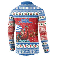 Greece Viking Santa Christmas Button Sweatshirt Funny Reindeer Norse Xmas - Wonder Print Shop