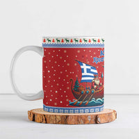 Greece Viking Santa Christmas Ceramic Mug Funny Reindeer Norse Xmas - Wonder Print Shop