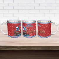 Greece Viking Santa Christmas Ceramic Mug Funny Reindeer Norse Xmas - Wonder Print Shop