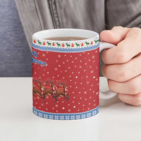 Greece Viking Santa Christmas Ceramic Mug Funny Reindeer Norse Xmas - Wonder Print Shop