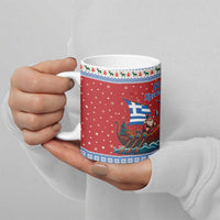 Greece Viking Santa Christmas Ceramic Mug Funny Reindeer Norse Xmas - Wonder Print Shop