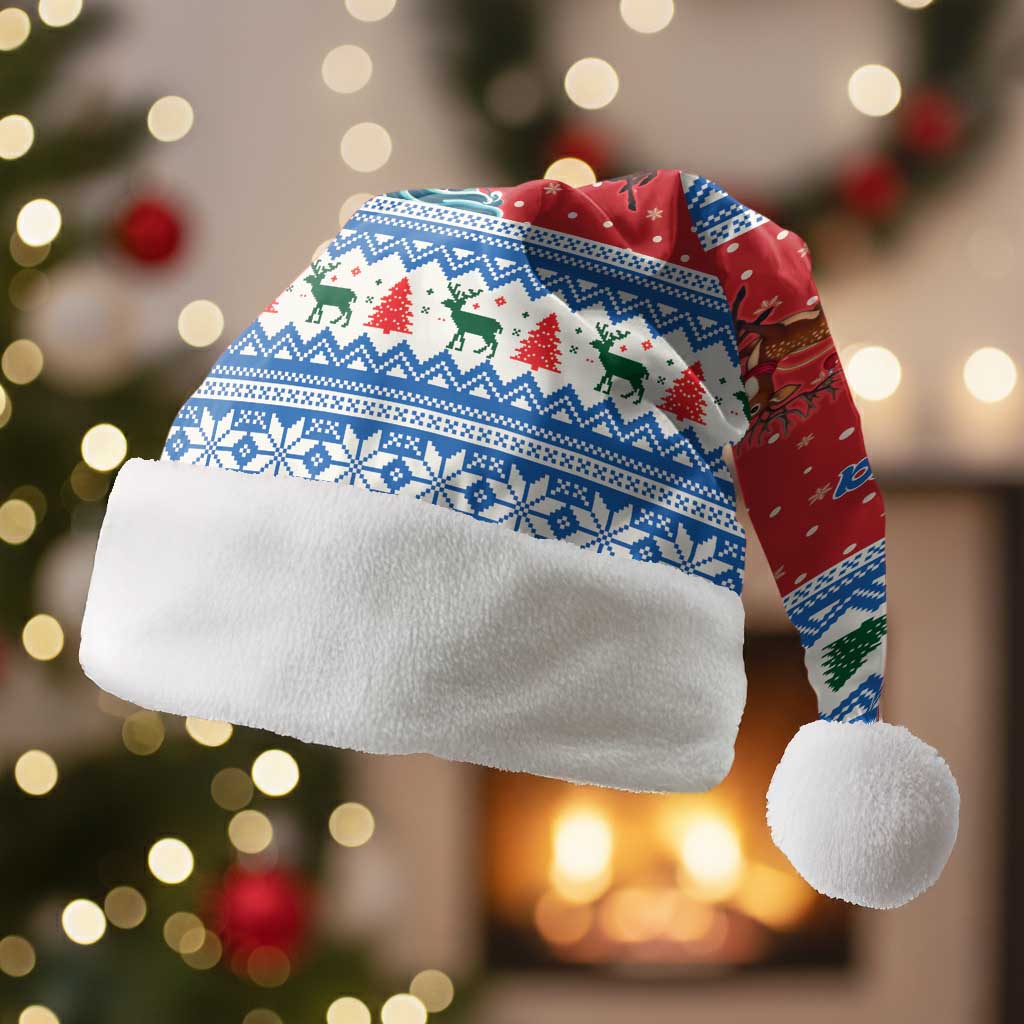 Greece Viking Santa Christmas Santa Hat Funny Reindeer Norse Xmas - Wonder Print Shop