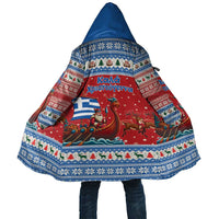 Greece Viking Santa Christmas Cloak Funny Reindeer Norse Xmas - Wonder Print Shop
