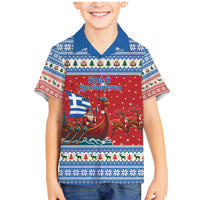 Greece Viking Santa Christmas Family Matching Mermaid Dress and Hawaiian Shirt Funny Reindeer Norse Xmas - Wonder Print Shop