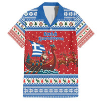 Greece Viking Santa Christmas Family Matching Off Shoulder Short Dress and Hawaiian Shirt Funny Reindeer Norse Xmas - Wonder Print Shop
