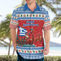Greece Viking Santa Christmas Hawaiian Shirt Funny Reindeer Norse Xmas - Wonder Print Shop