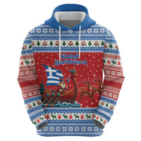 Greece Viking Santa Christmas Hoodie Funny Reindeer Norse Xmas - Wonder Print Shop