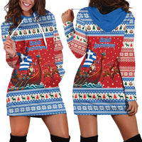 Greece Viking Santa Christmas Hoodie Dress Funny Reindeer Norse Xmas - Wonder Print Shop
