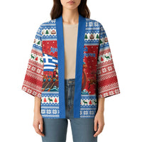 Greece Viking Santa Christmas Kimono Funny Reindeer Norse Xmas - Wonder Print Shop