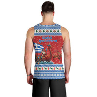 Greece Viking Santa Christmas Men Tank Top Funny Reindeer Norse Xmas - Wonder Print Shop