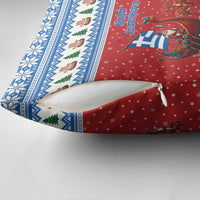 Greece Viking Santa Christmas Pillow Cover Funny Reindeer Norse Xmas - Wonder Print Shop