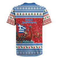 Greece Viking Santa Christmas Rugby Jersey Funny Reindeer Norse Xmas - Wonder Print Shop