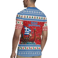 Greece Viking Santa Christmas Rugby Jersey Funny Reindeer Norse Xmas - Wonder Print Shop