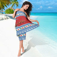 Greece Viking Santa Christmas Sarong Funny Reindeer Norse Xmas - Wonder Print Shop