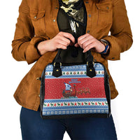 Greece Viking Santa Christmas Shoulder Handbag Funny Reindeer Norse Xmas - Wonder Print Shop