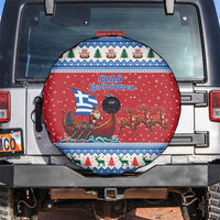 Greece Viking Santa Christmas Spare Tire Cover Funny Reindeer Norse Xmas - Wonder Print Shop