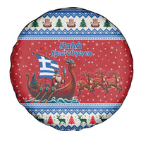 Greece Viking Santa Christmas Spare Tire Cover Funny Reindeer Norse Xmas - Wonder Print Shop