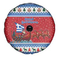 Greece Viking Santa Christmas Spare Tire Cover Funny Reindeer Norse Xmas - Wonder Print Shop