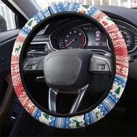 Greece Viking Santa Christmas Steering Wheel Cover Funny Reindeer Norse Xmas - Wonder Print Shop