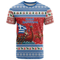 Greece Viking Santa Christmas T Shirt Funny Reindeer Norse Xmas - Wonder Print Shop