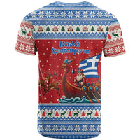 Greece Viking Santa Christmas T Shirt Funny Reindeer Norse Xmas - Wonder Print Shop