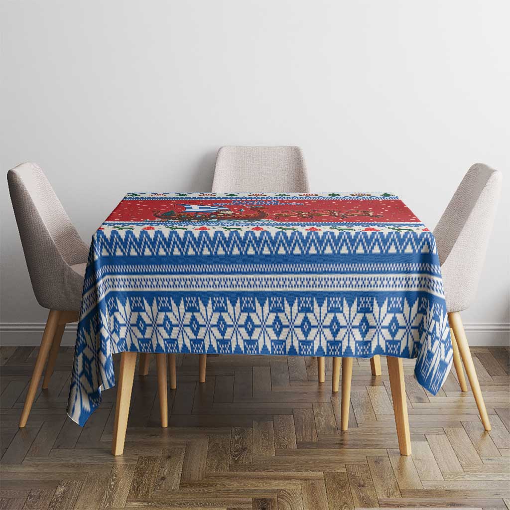 Greece Viking Santa Christmas Tablecloth Funny Reindeer Norse Xmas - Wonder Print Shop