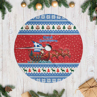 Greece Viking Santa Christmas Tree Skirt Funny Reindeer Norse Xmas - Wonder Print Shop