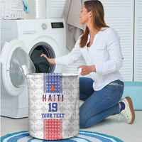 Custom Haiti Football Laundry Basket National Flag Design - Wonder Print Shop