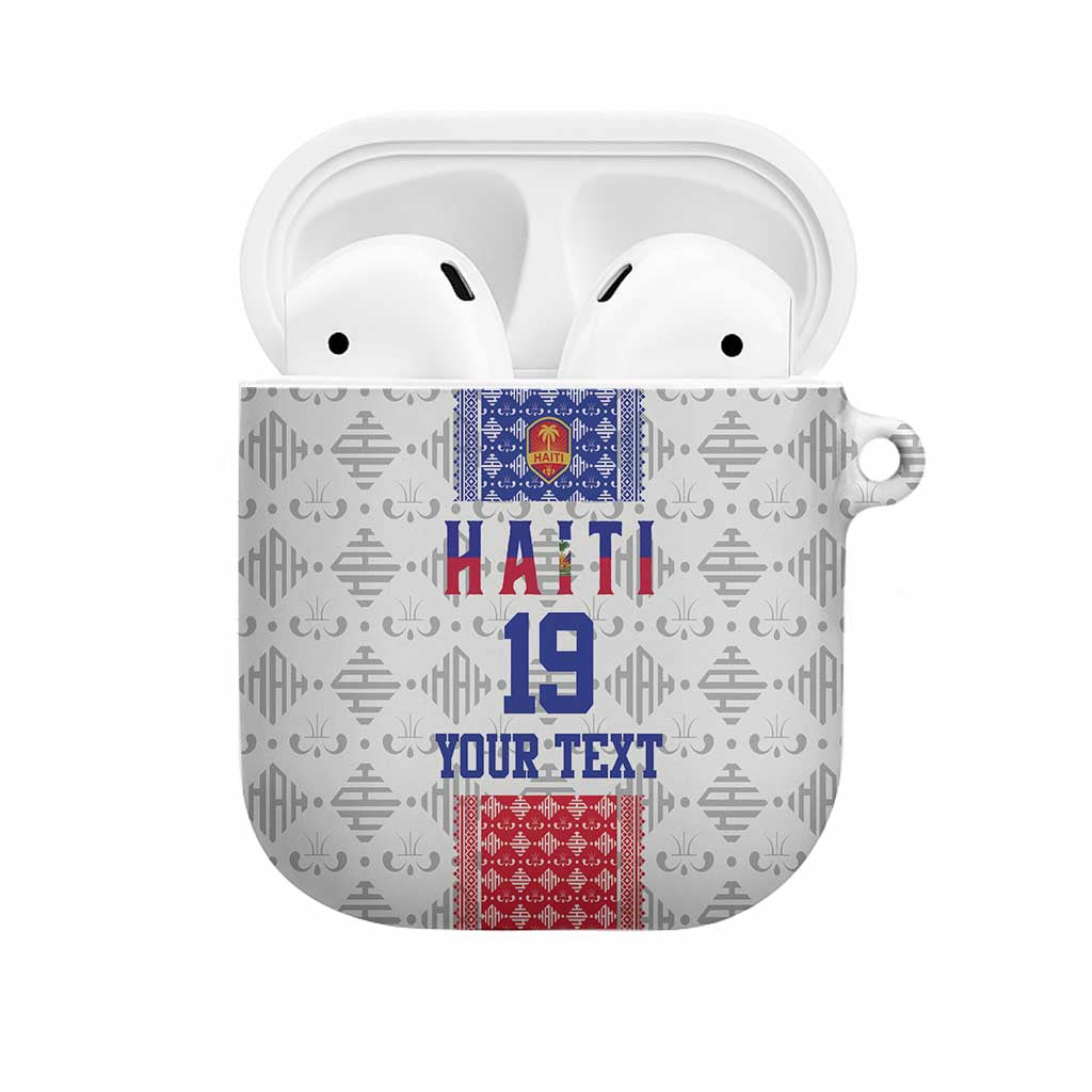 Custom Haiti Football AirPods Case National Flag Design - Wonder Print Shop