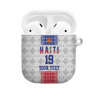 Custom Haiti Football AirPods Case National Flag Design - Wonder Print Shop