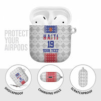Custom Haiti Football AirPods Case National Flag Design - Wonder Print Shop