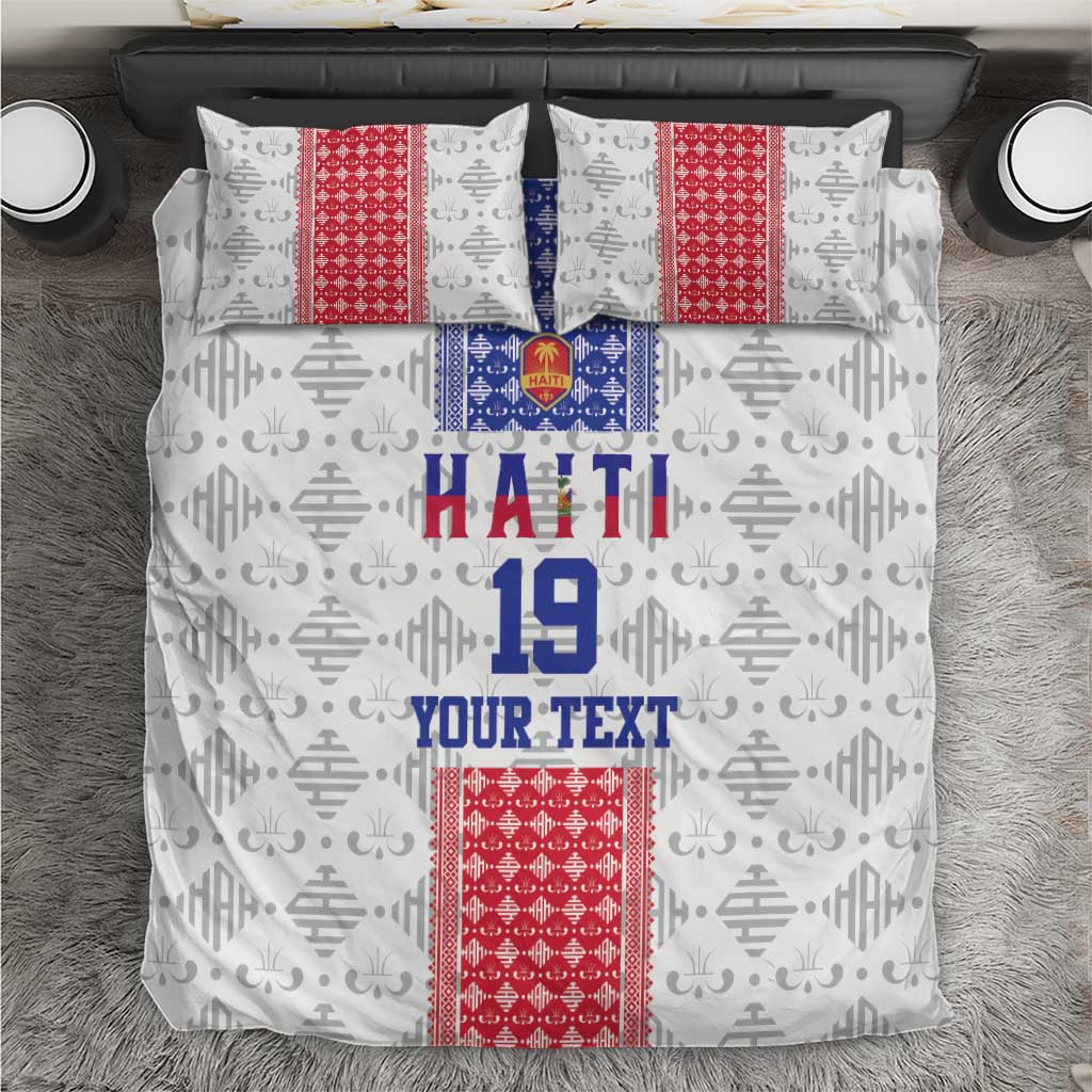 Custom Haiti Football Bedding Set National Flag Design - Wonder Print Shop