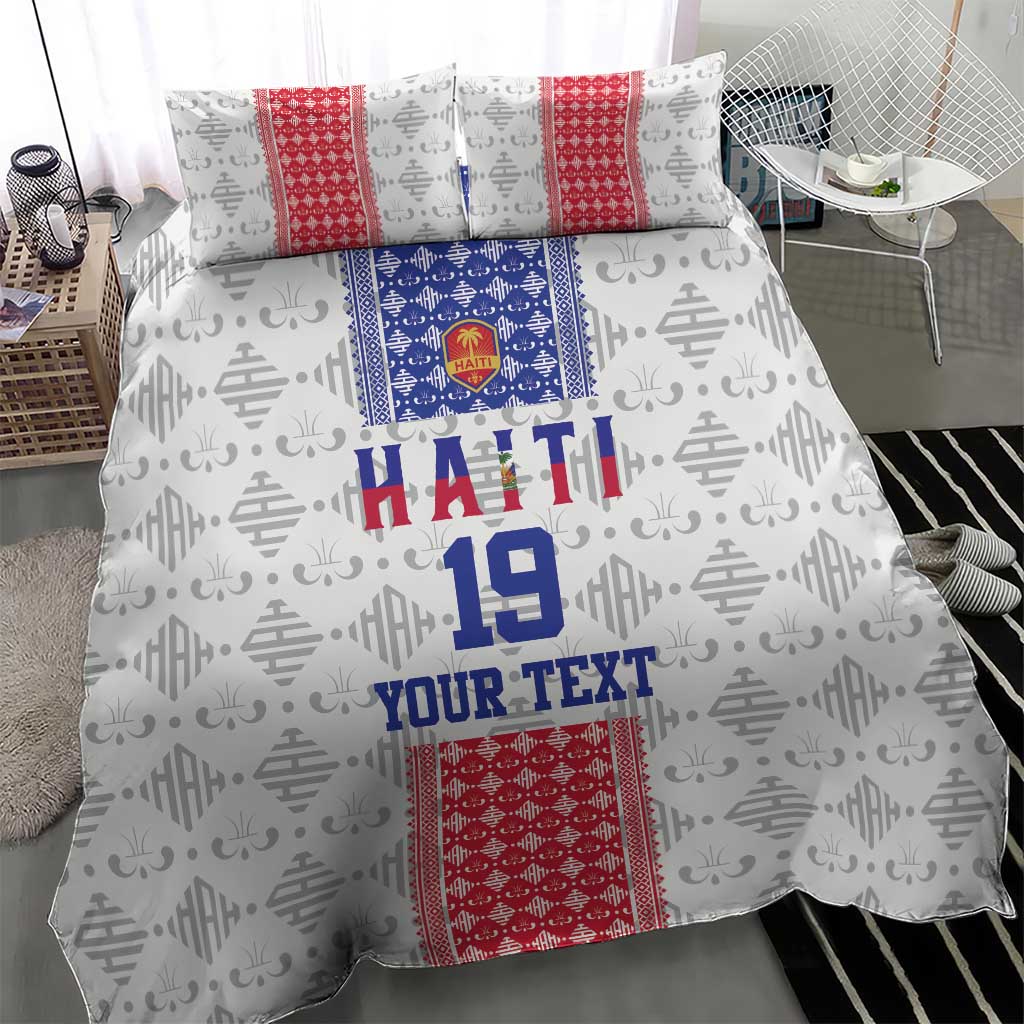 Custom Haiti Football Bedding Set National Flag Design - Wonder Print Shop