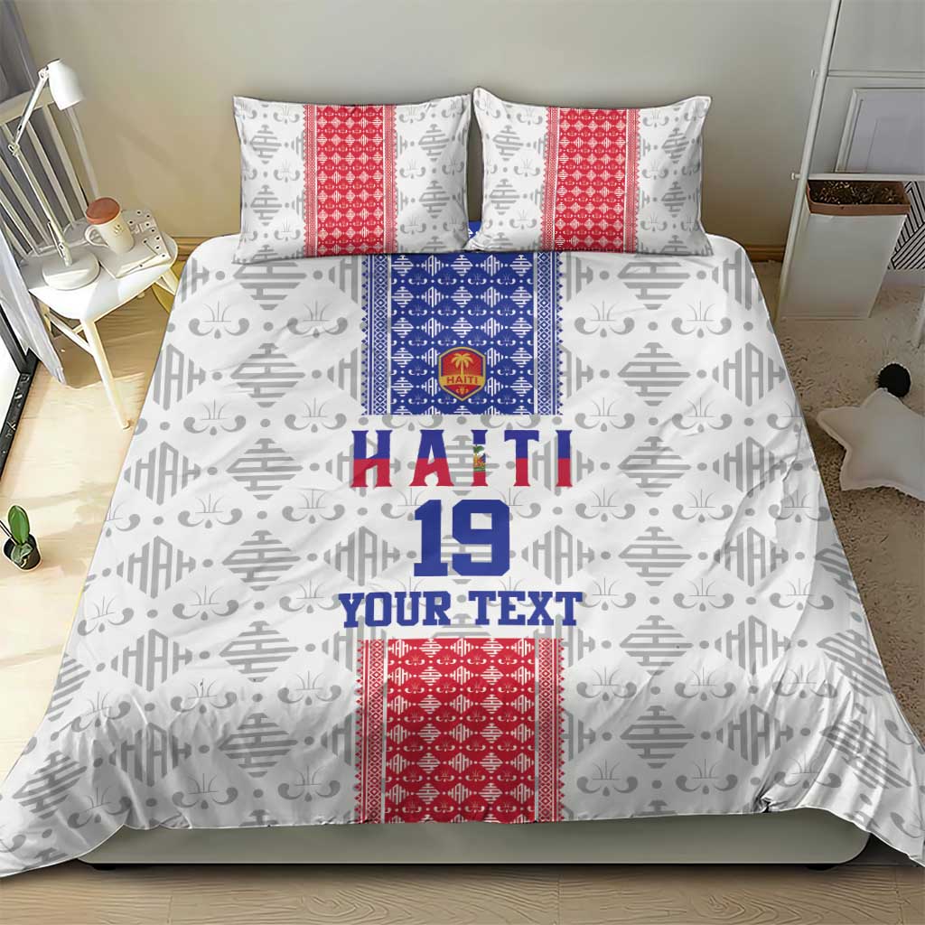 Custom Haiti Football Bedding Set National Flag Design - Wonder Print Shop