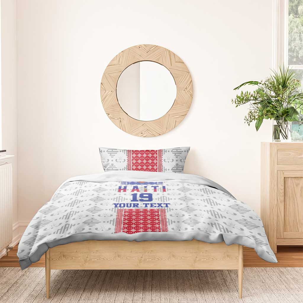 Custom Haiti Football Bedding Set National Flag Design - Wonder Print Shop