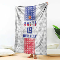 Custom Haiti Football Blanket National Flag Design - Wonder Print Shop